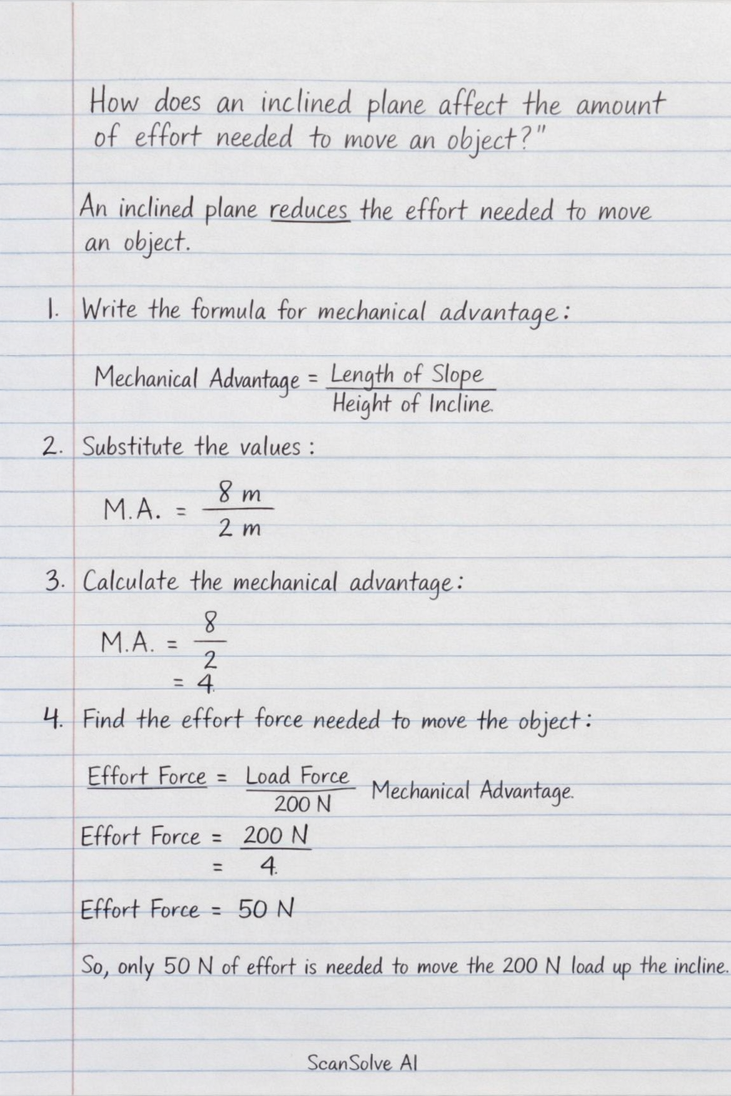 Handwritten step-by-step solution preview