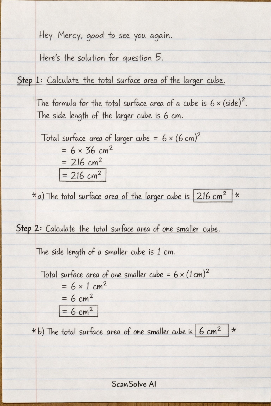 Handwritten step-by-step solution preview