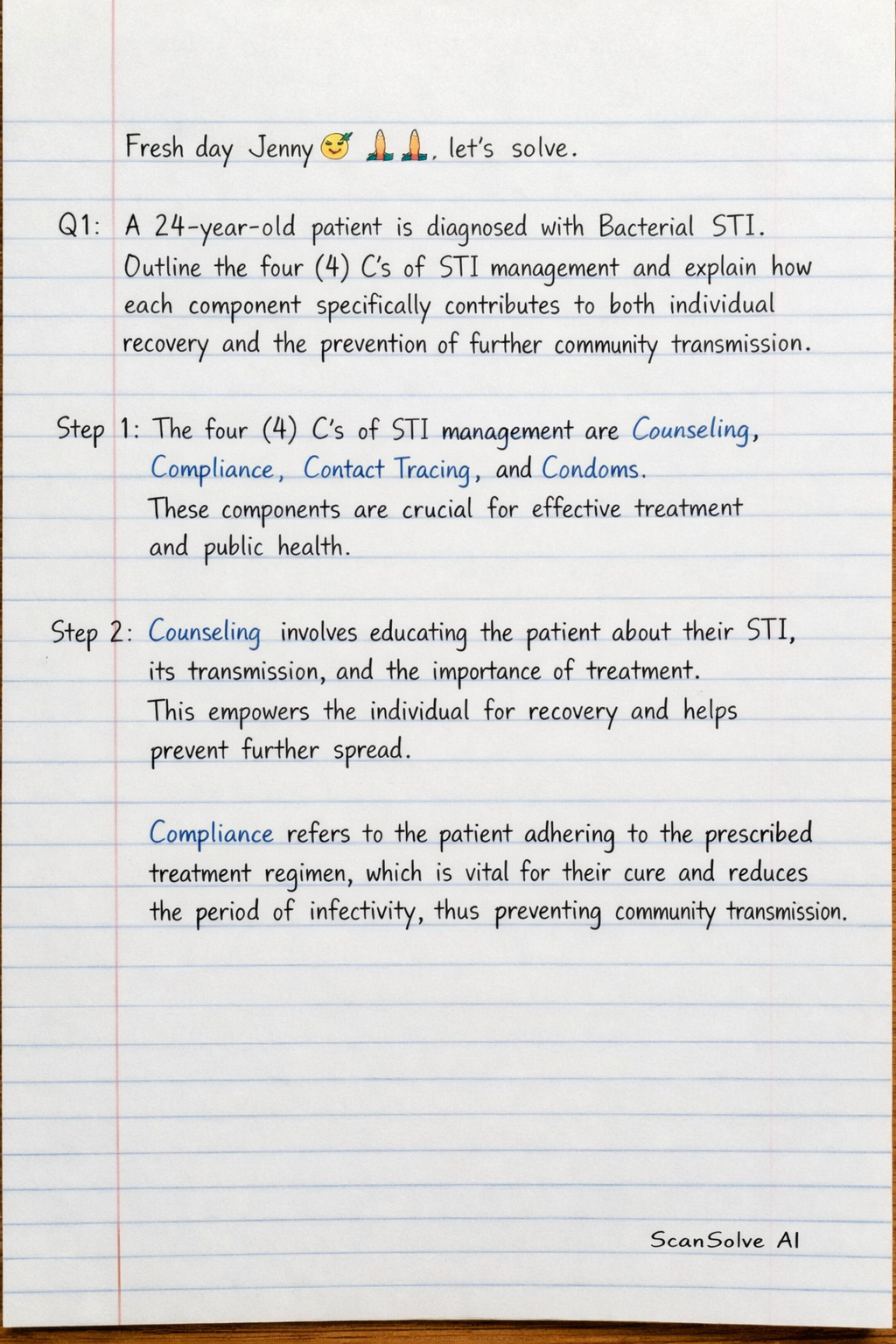 Handwritten step-by-step solution preview