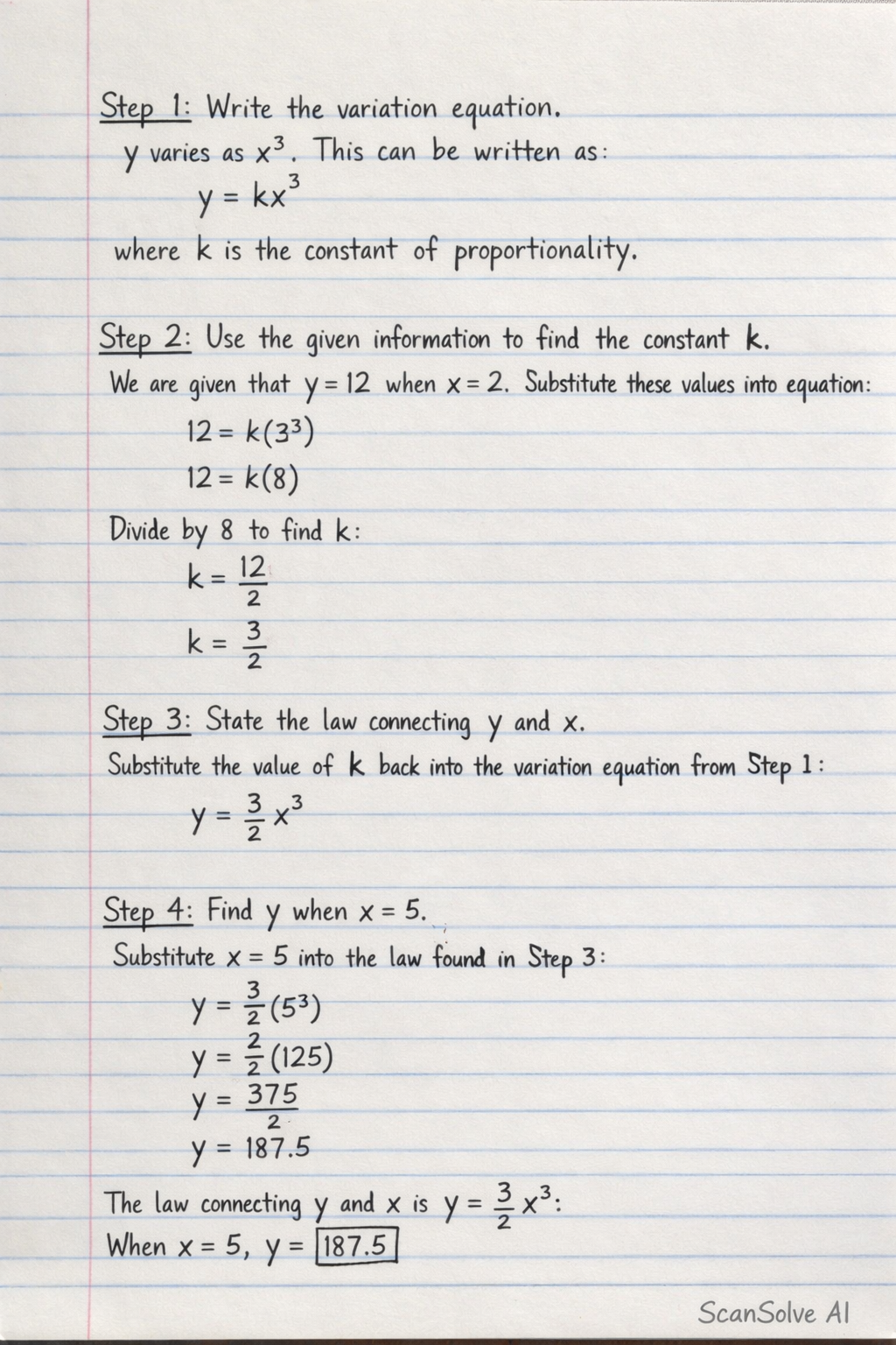 Handwritten step-by-step solution preview