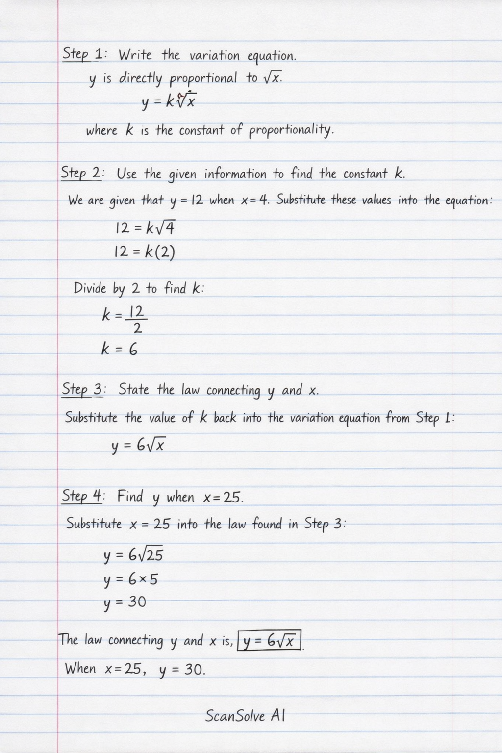 Handwritten step-by-step solution preview