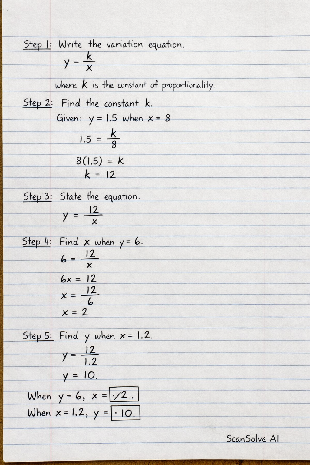 Handwritten step-by-step solution preview