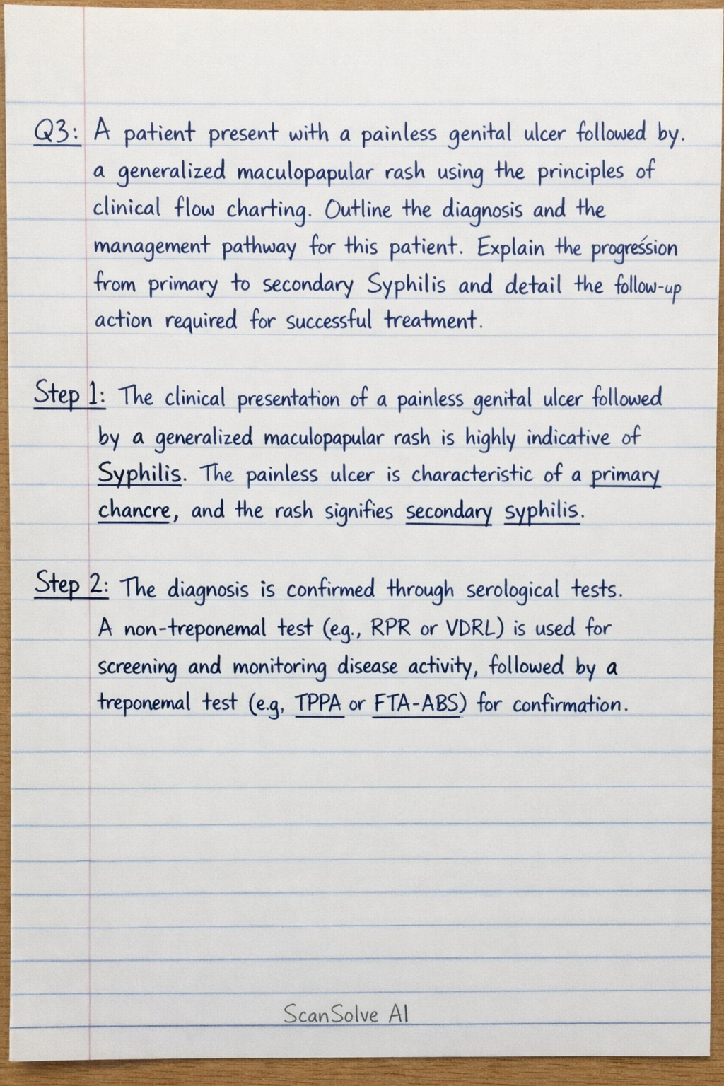 Handwritten step-by-step solution preview
