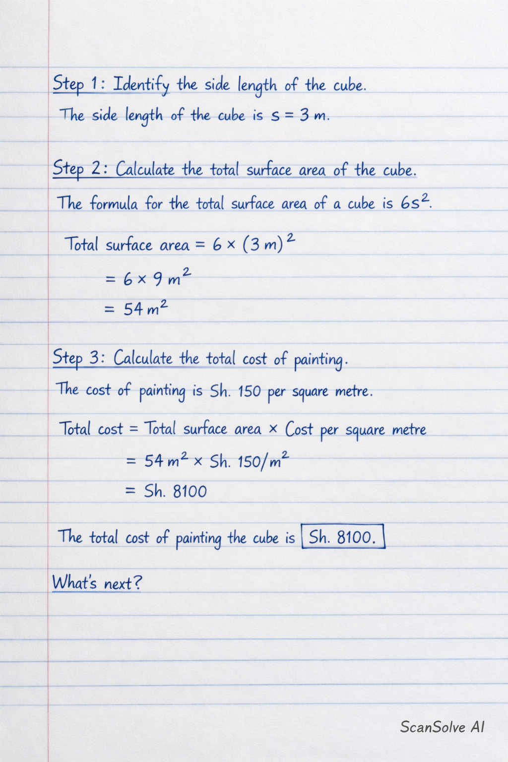 Handwritten step-by-step solution preview
