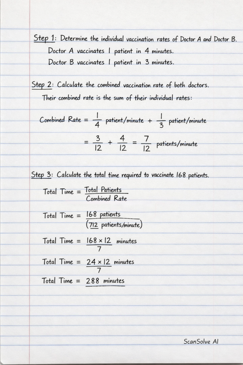Handwritten step-by-step solution preview