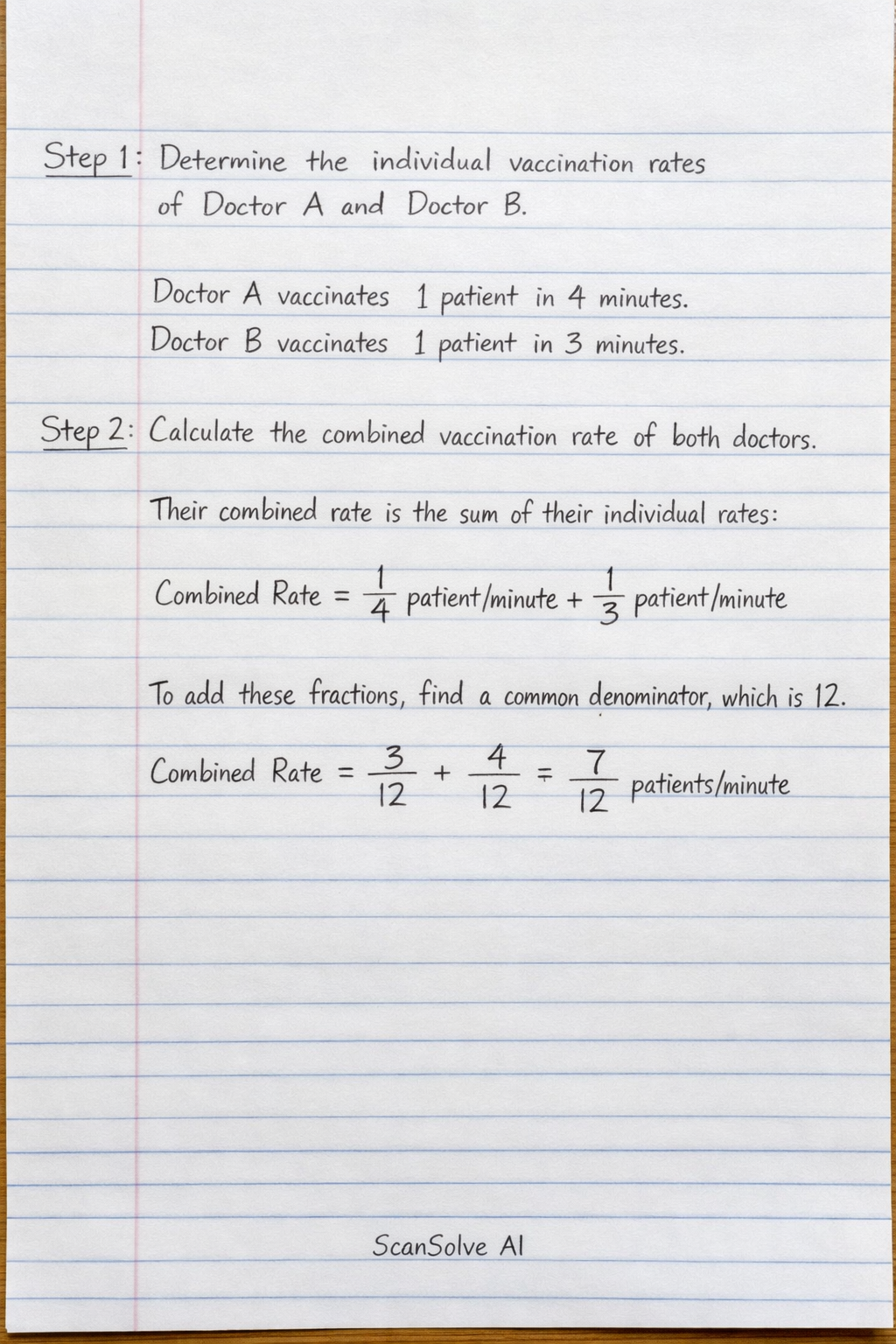 Handwritten step-by-step solution preview