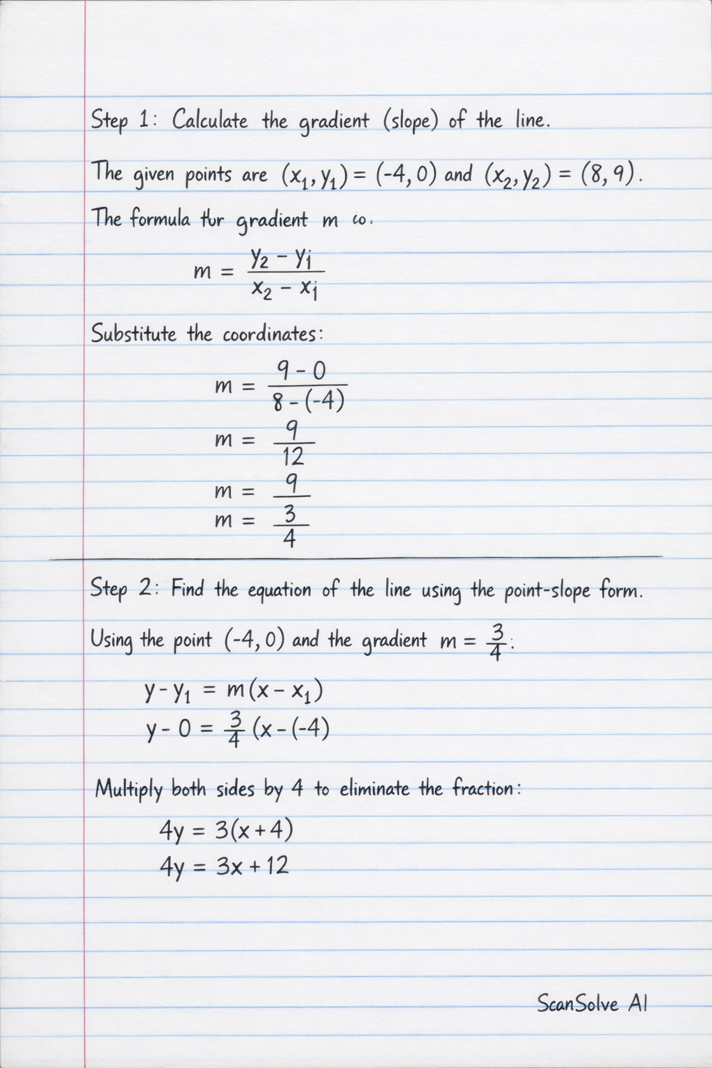 Handwritten step-by-step solution preview
