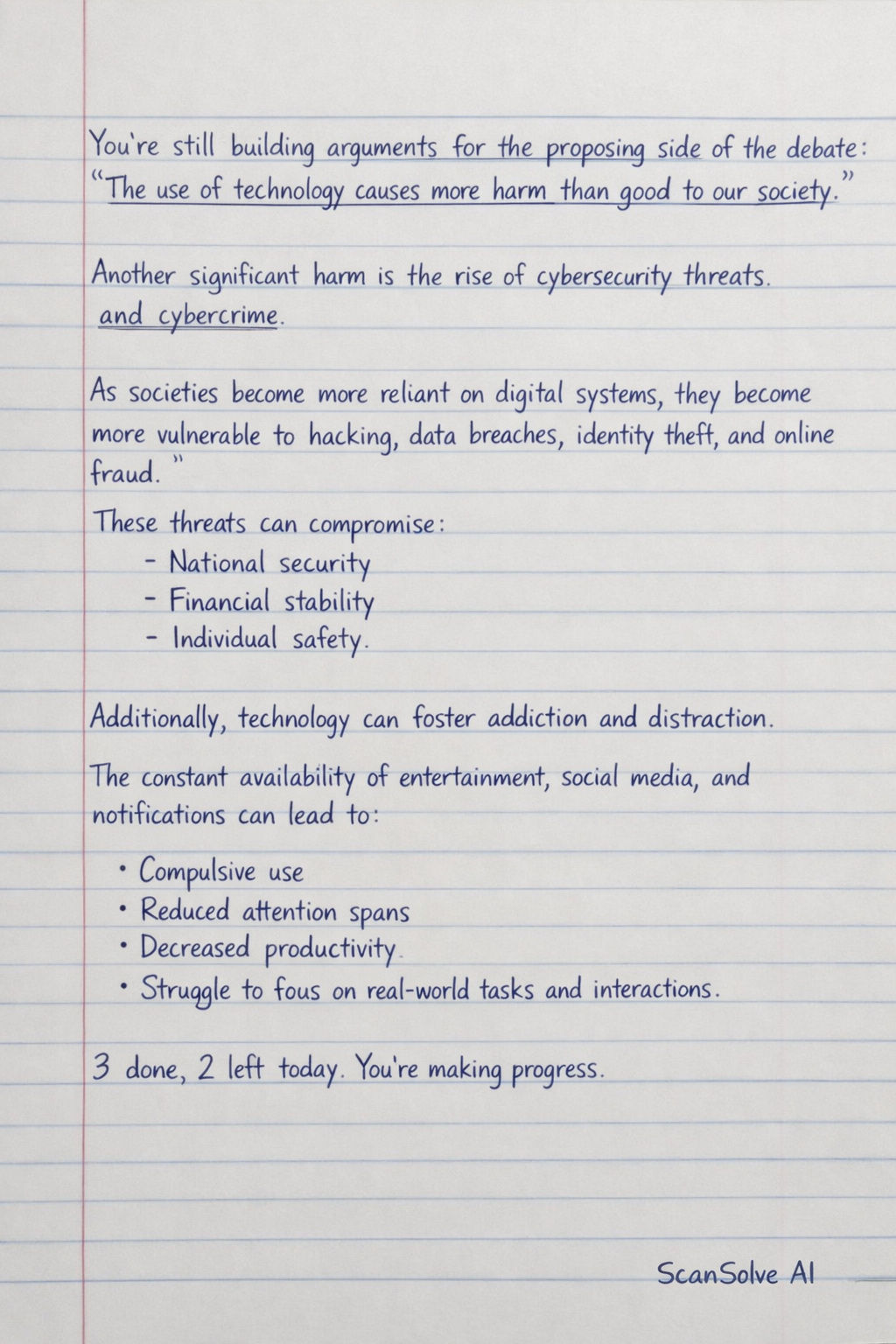 Handwritten step-by-step solution preview