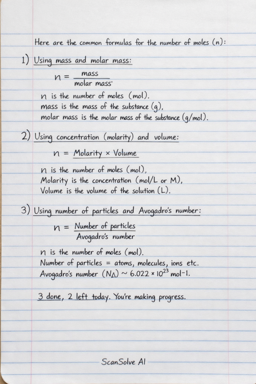 Handwritten step-by-step solution preview