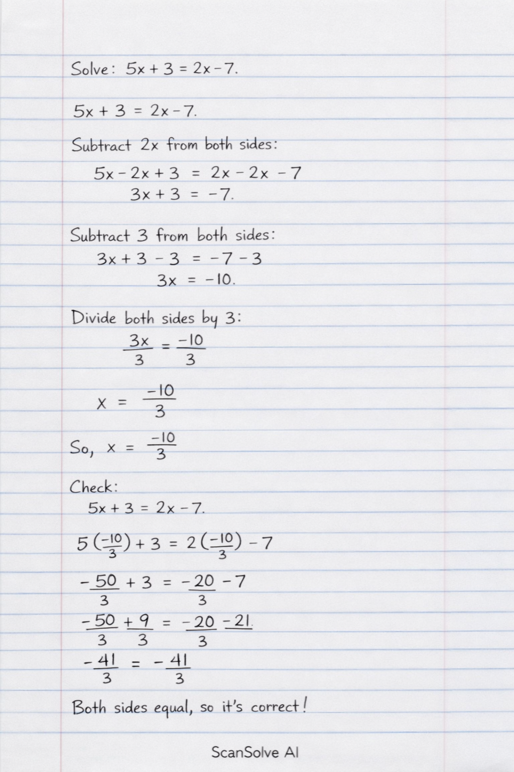 Handwritten step-by-step solution preview