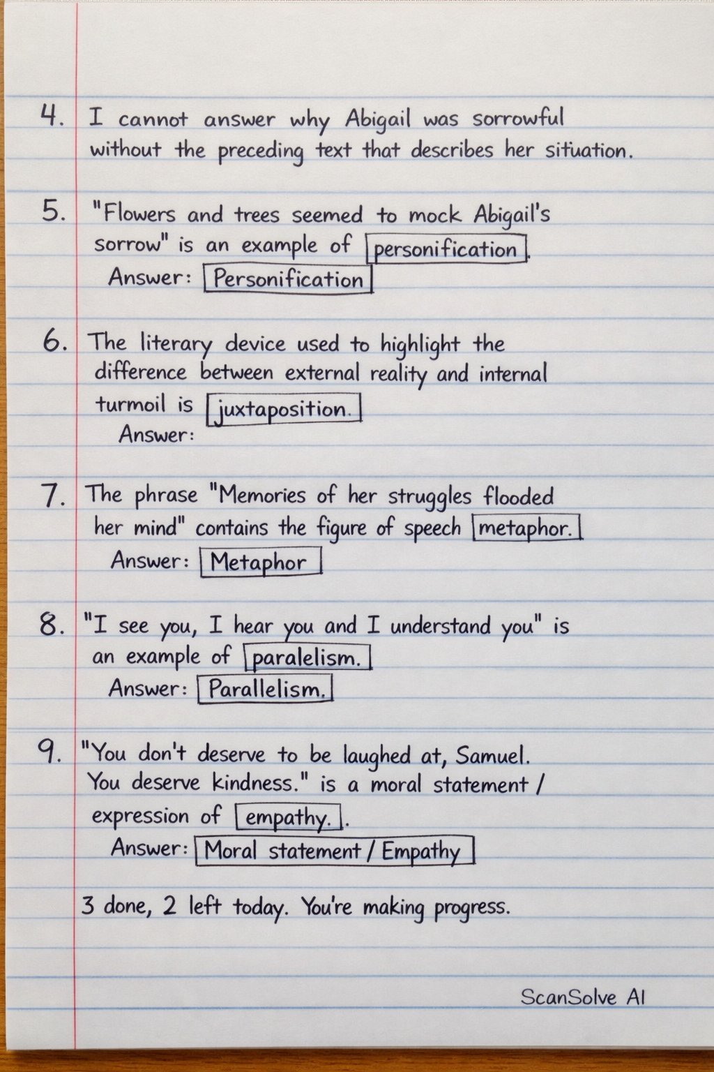 Handwritten step-by-step solution preview