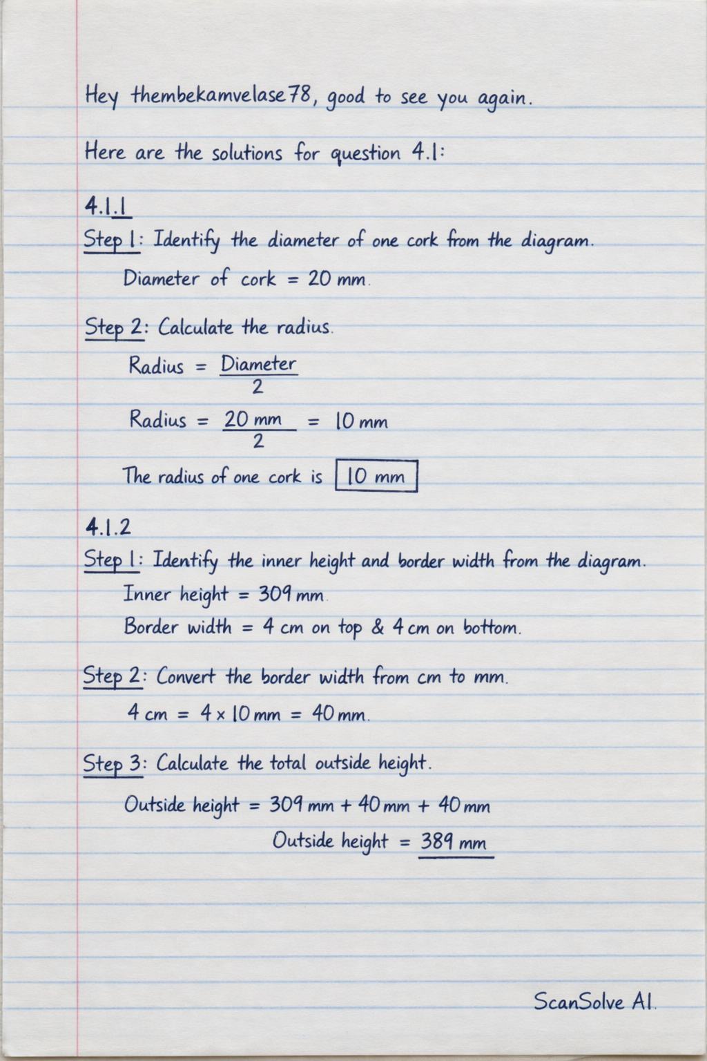 Handwritten step-by-step solution preview