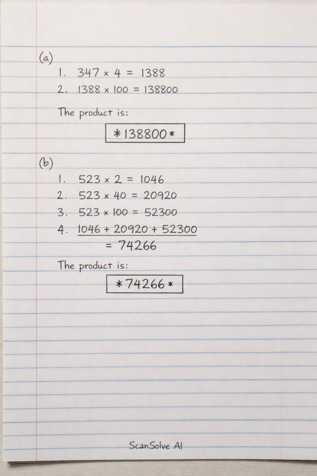 Handwritten step-by-step solution preview