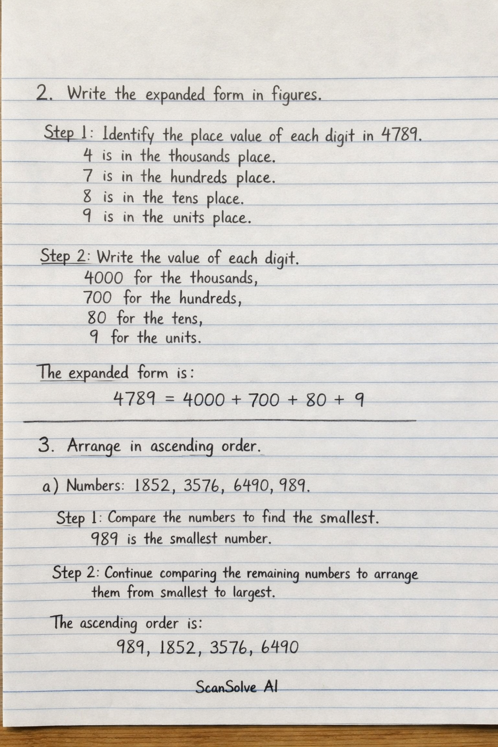 Handwritten step-by-step solution preview