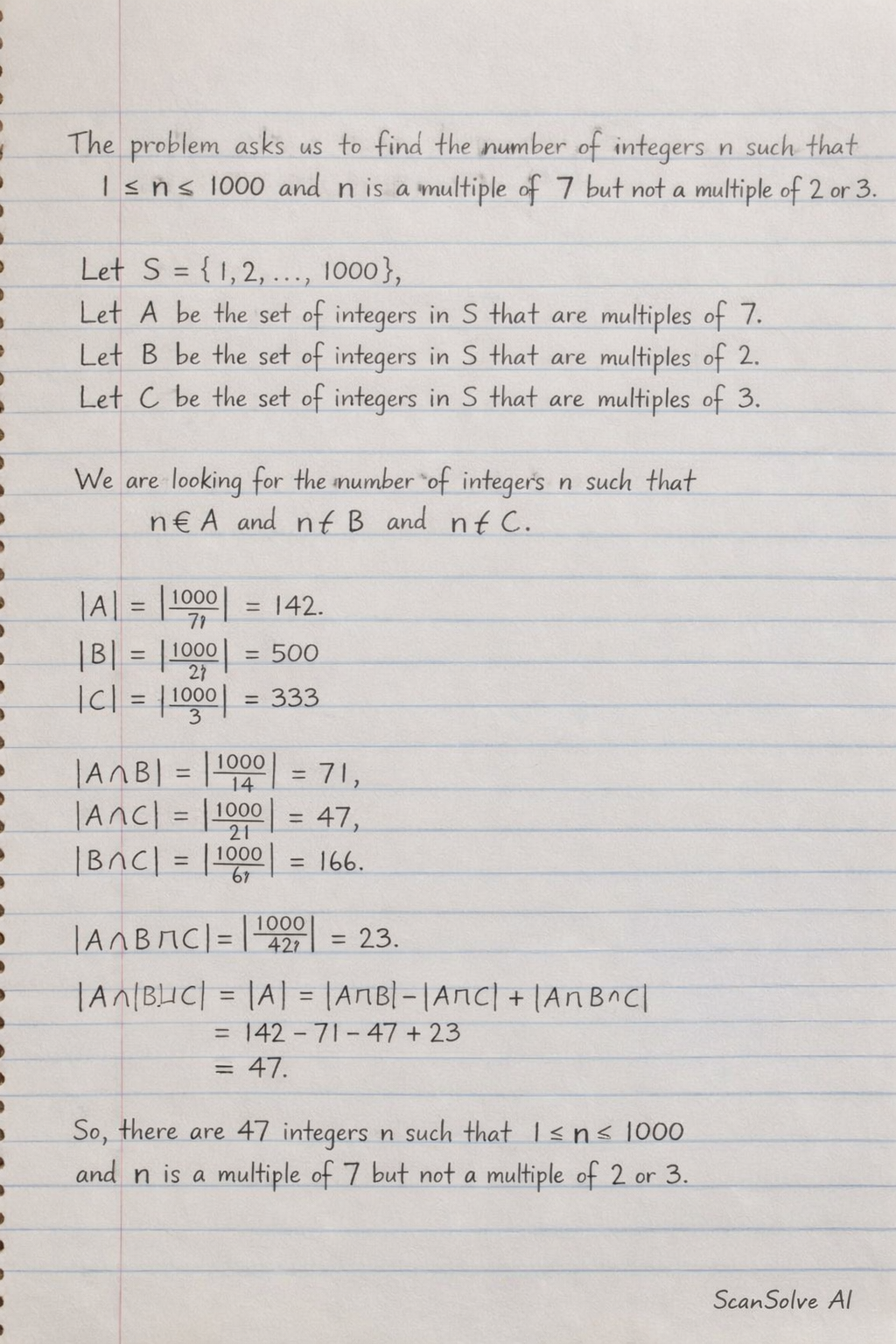 Handwritten step-by-step solution preview