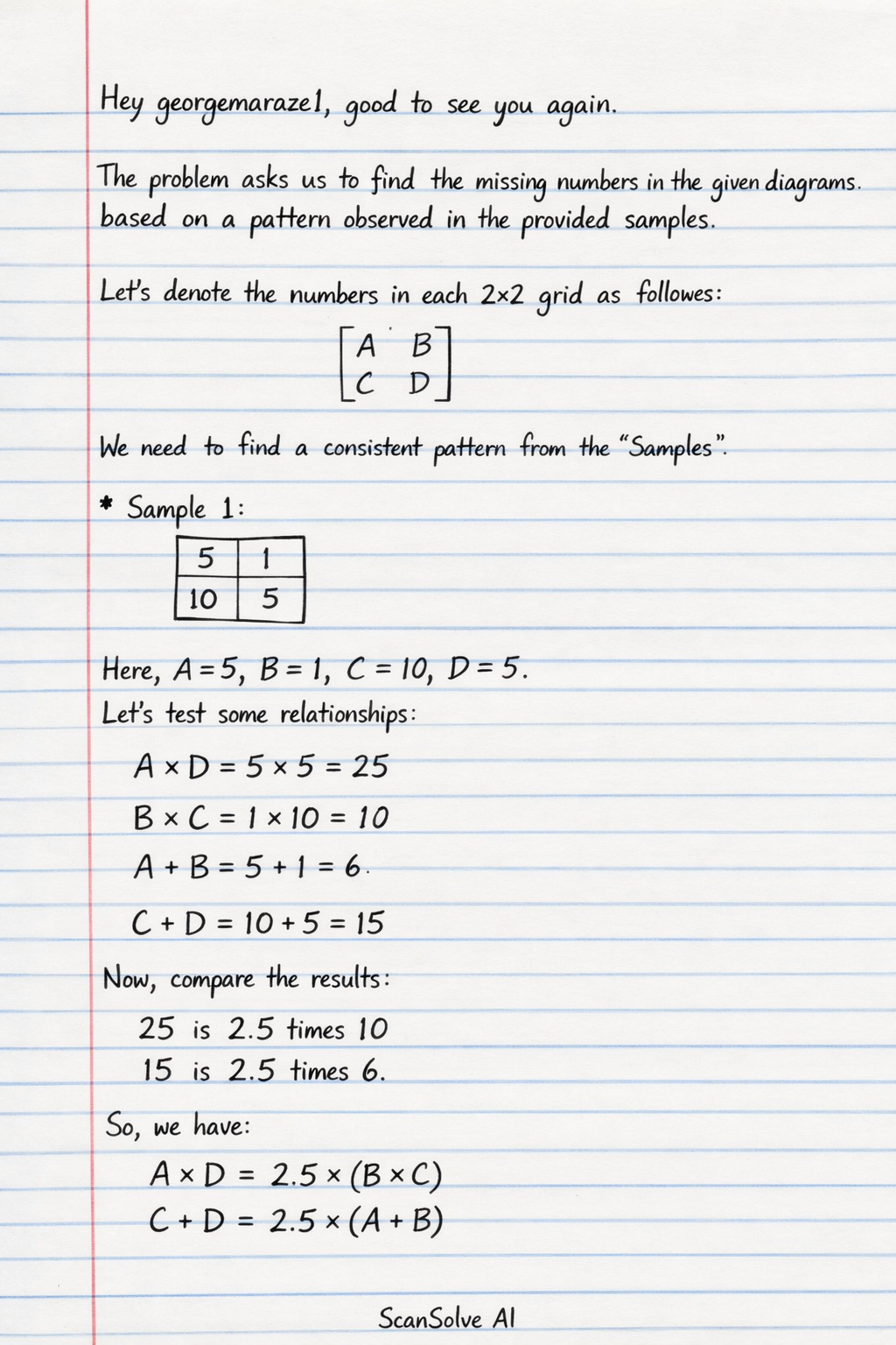 Handwritten step-by-step solution preview