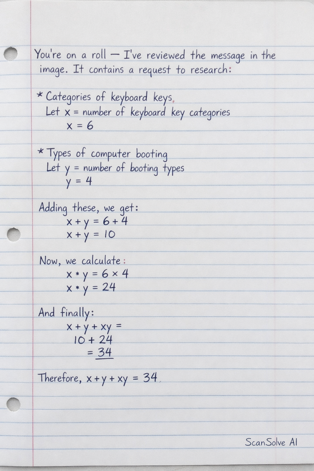 Handwritten step-by-step solution preview