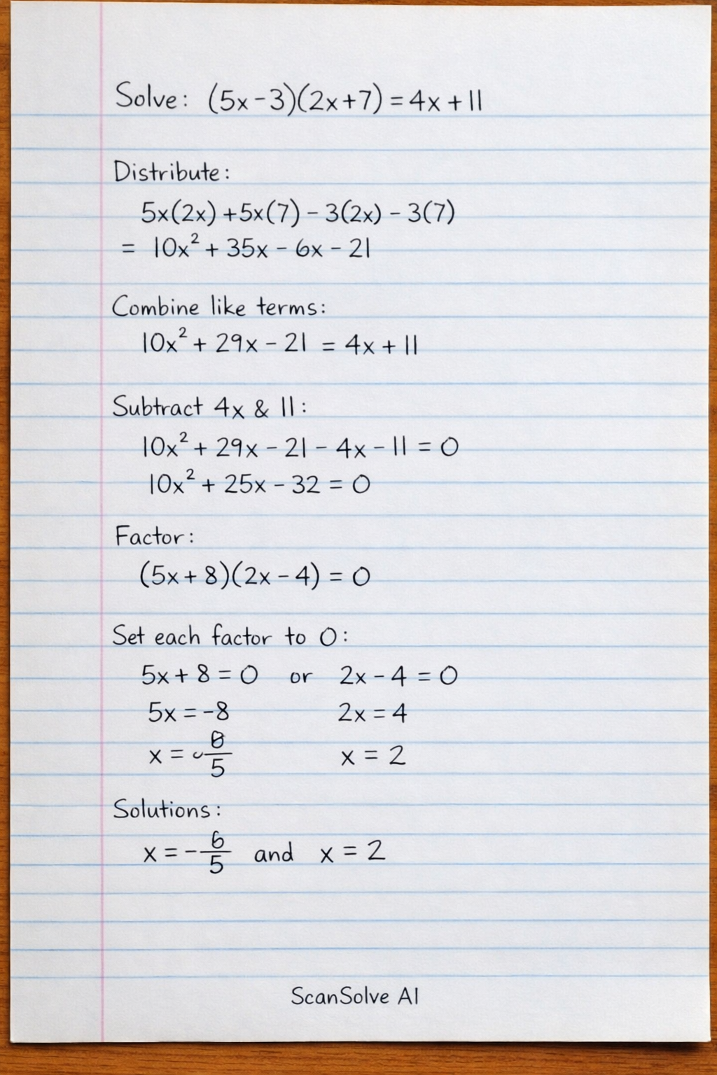 Handwritten step-by-step solution preview