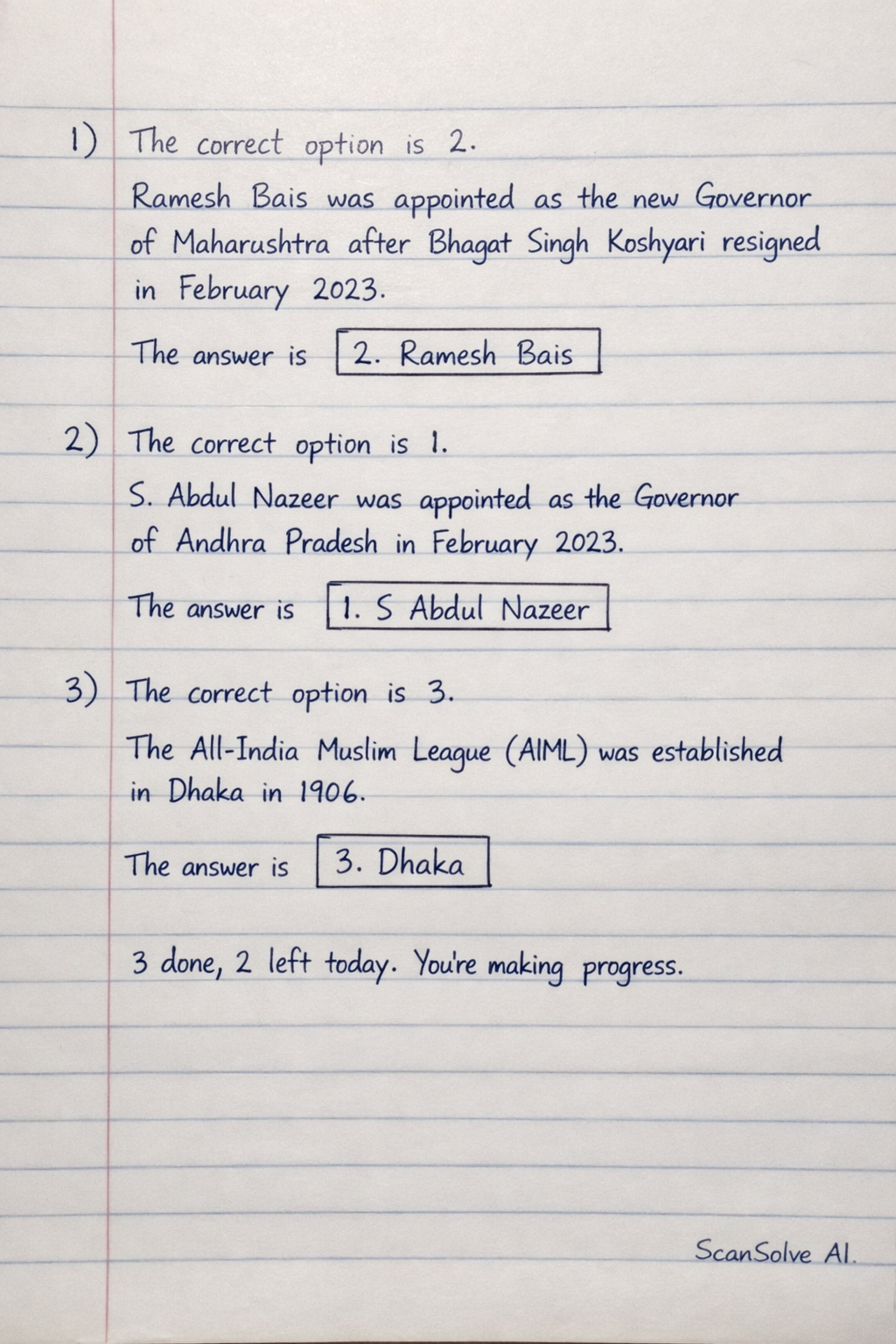 Handwritten step-by-step solution preview