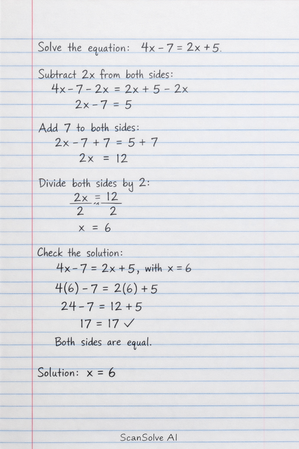 Handwritten step-by-step solution preview