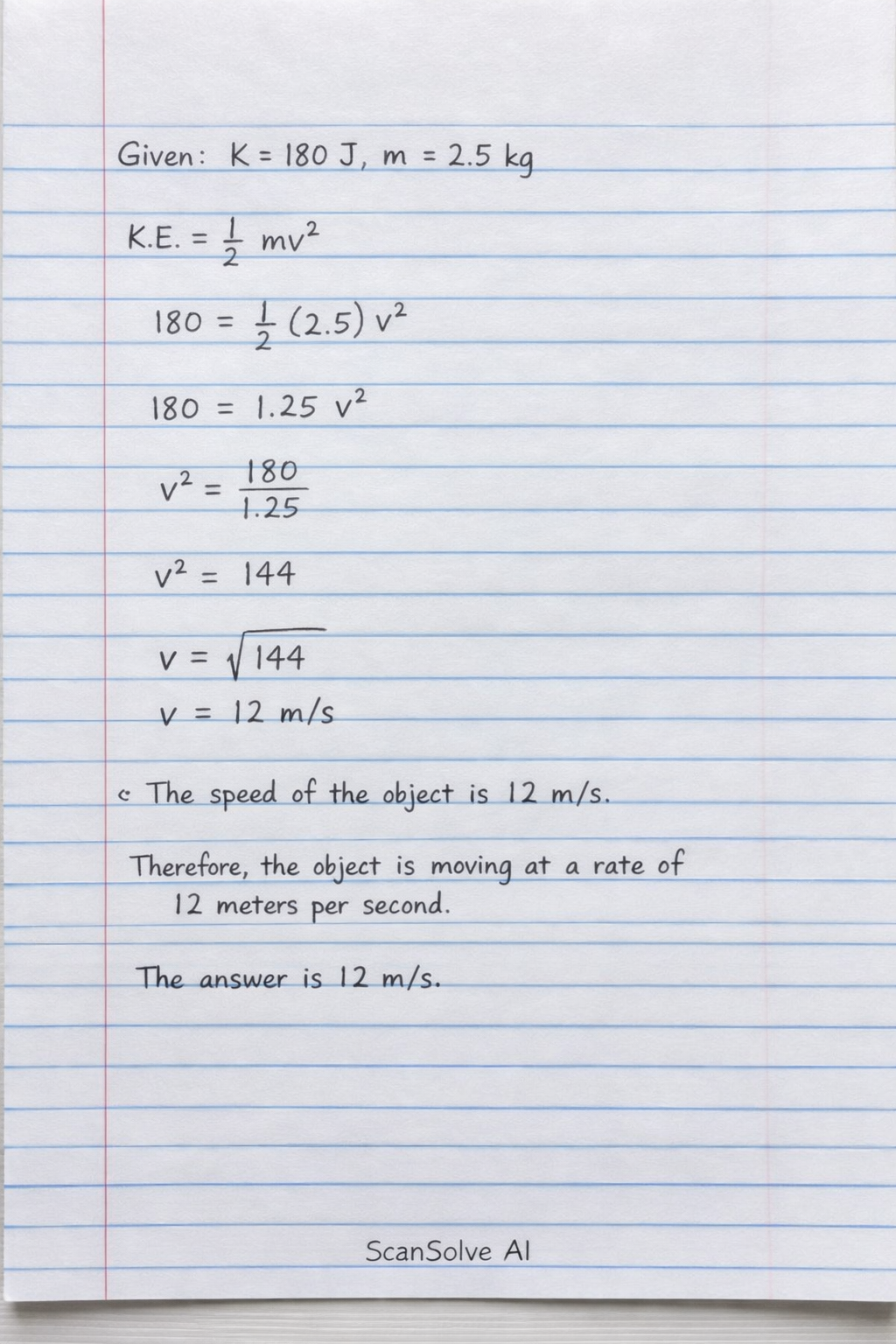 Handwritten step-by-step solution preview