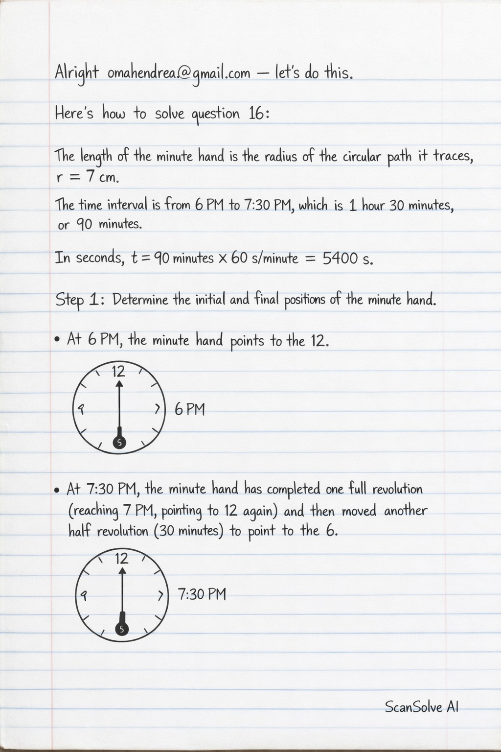 Handwritten step-by-step solution preview