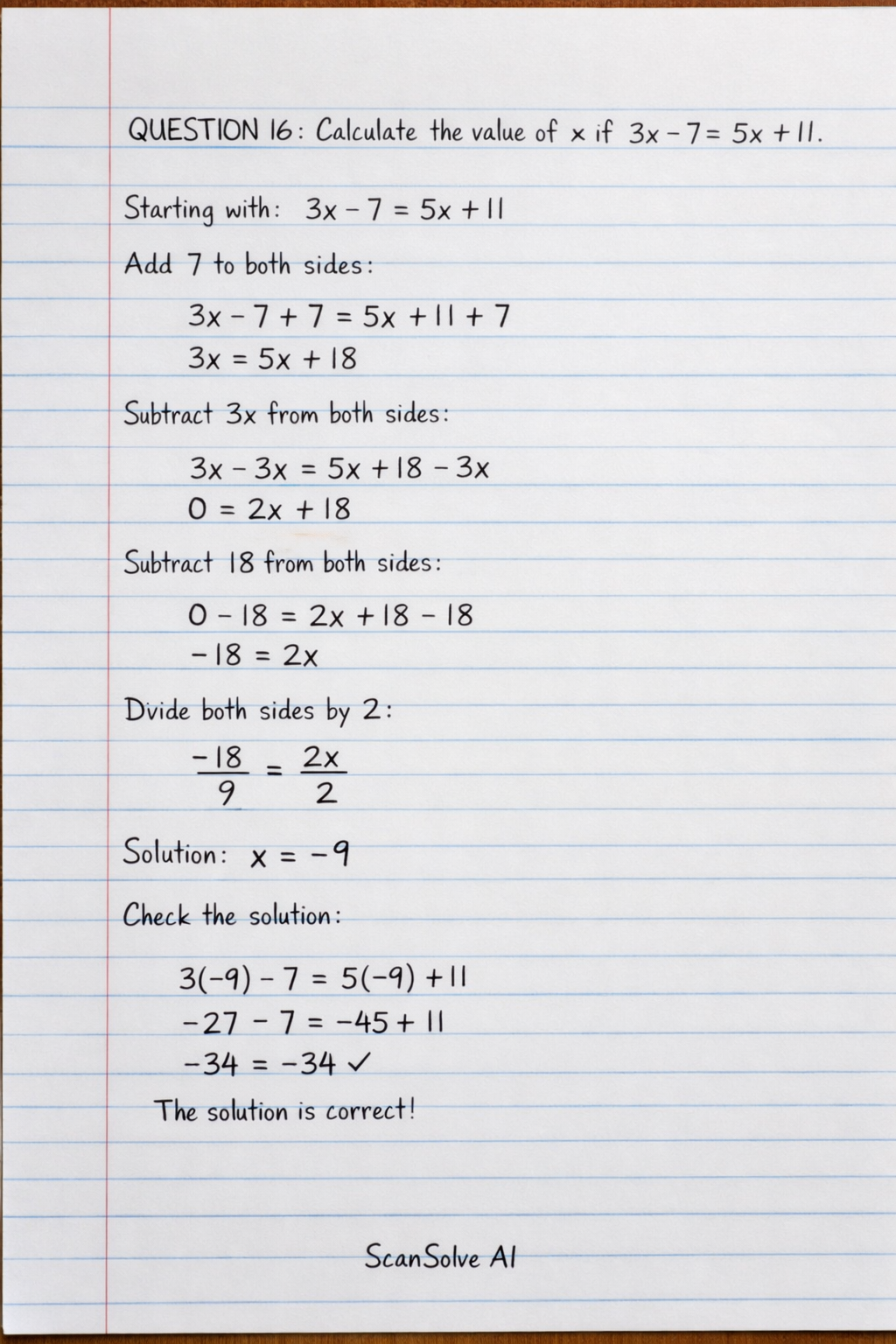 Handwritten step-by-step solution preview