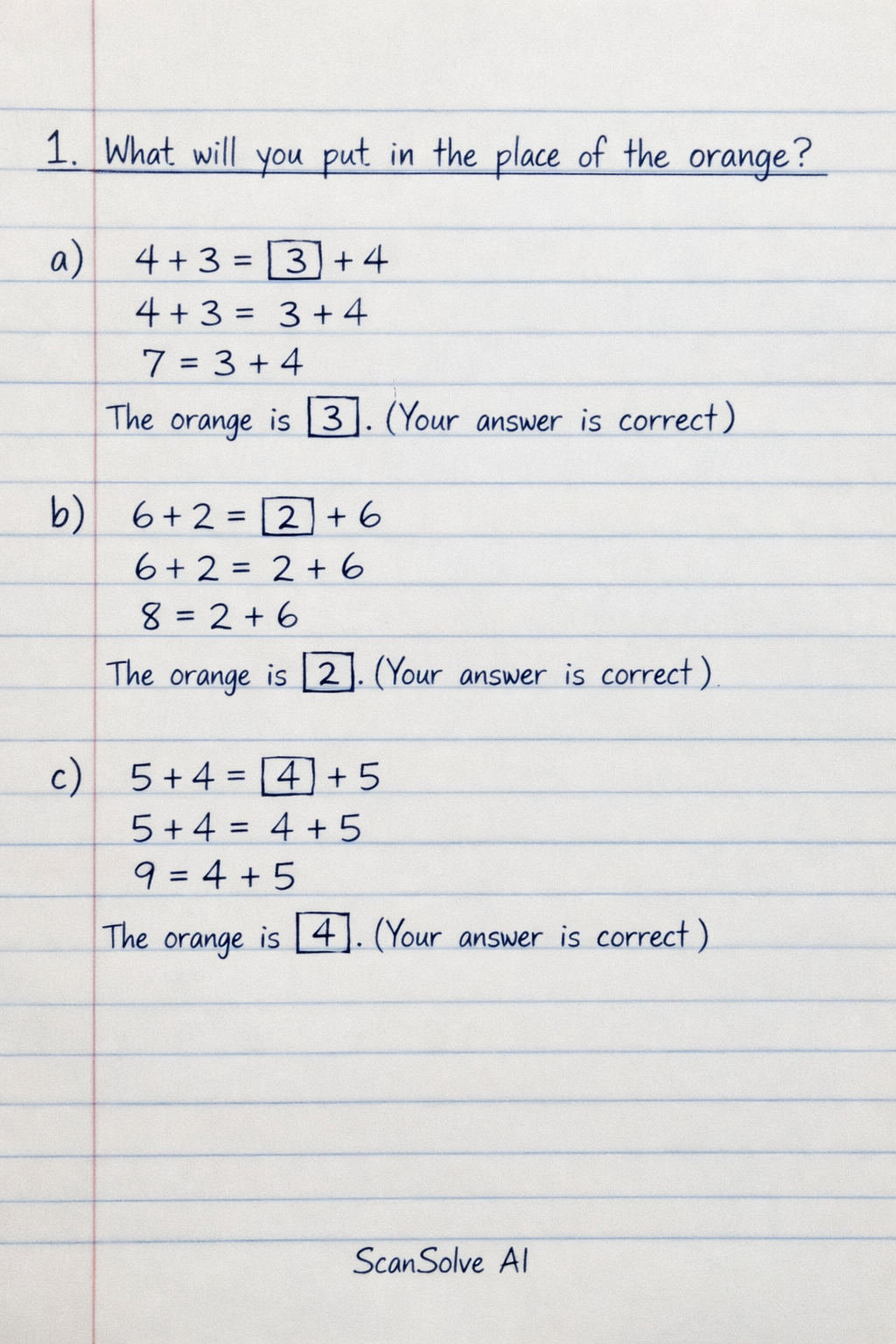 Handwritten step-by-step solution preview