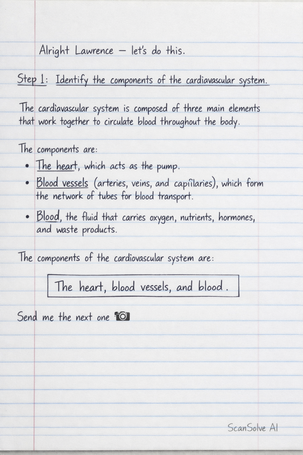 Handwritten step-by-step solution preview