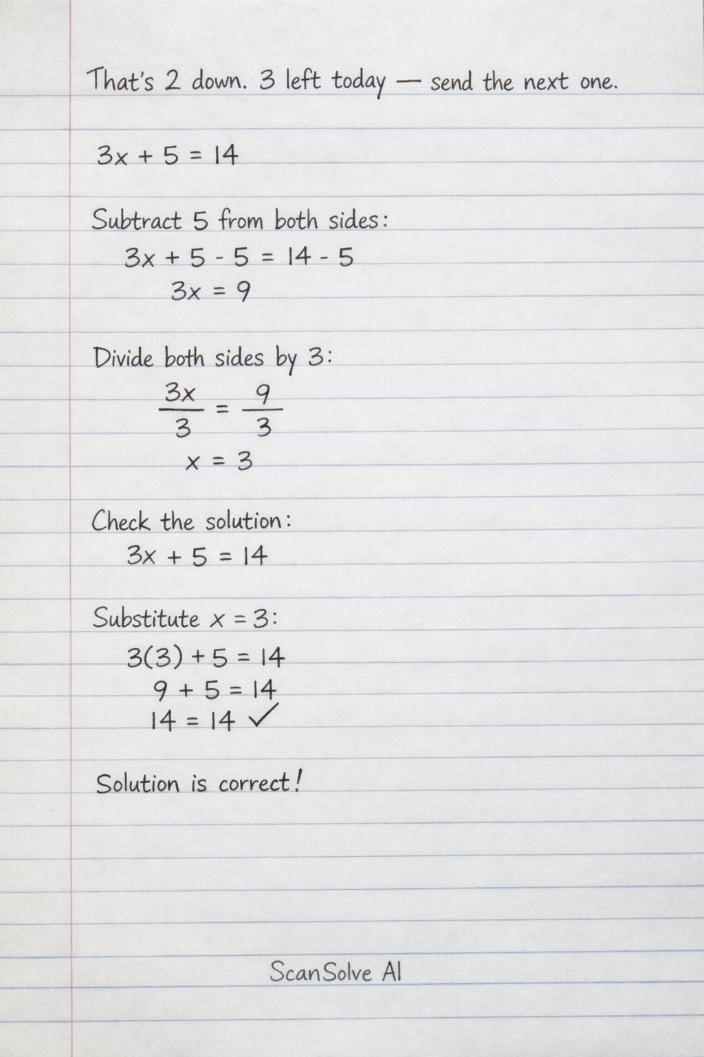 Handwritten step-by-step solution preview