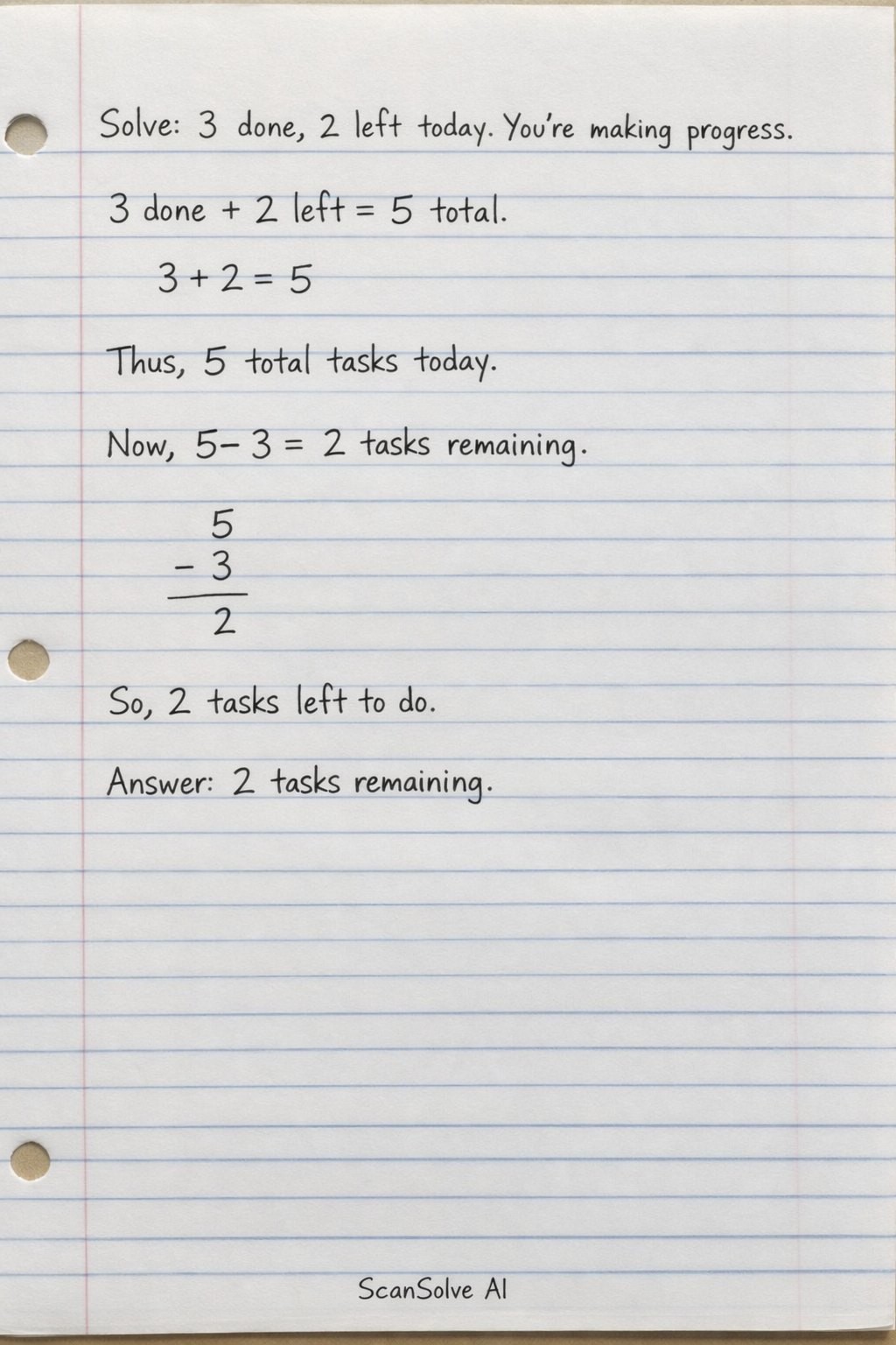 Handwritten step-by-step solution preview