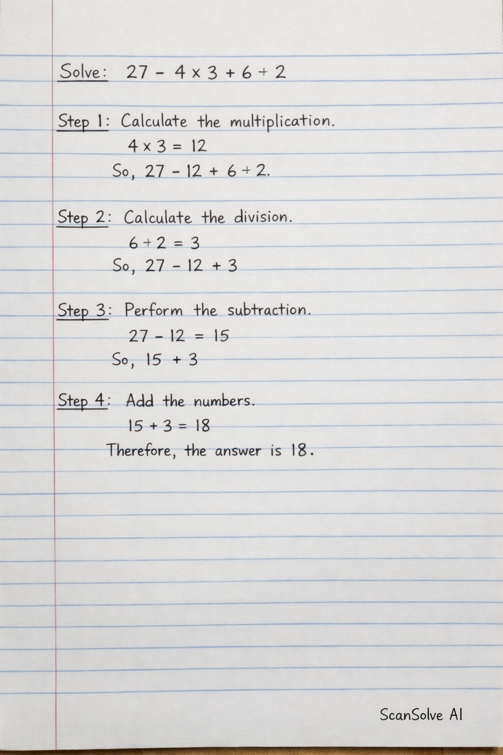 Handwritten step-by-step solution preview