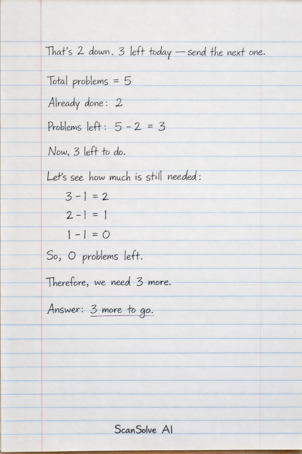 Handwritten step-by-step solution preview