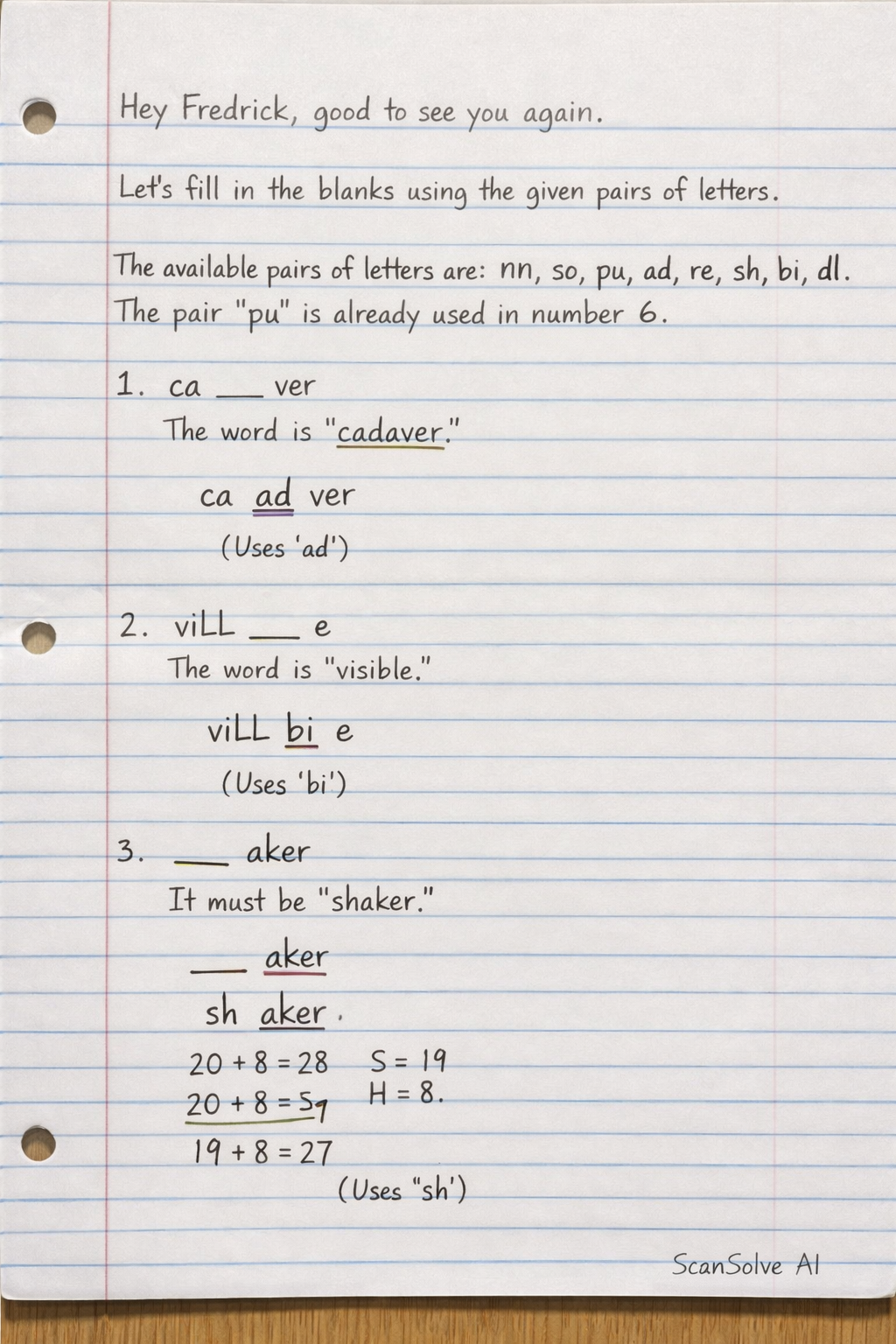Handwritten step-by-step solution preview