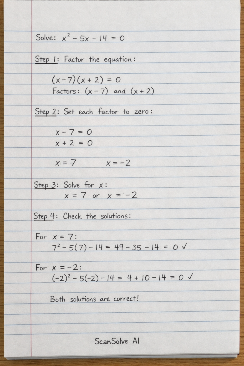 Handwritten step-by-step solution preview
