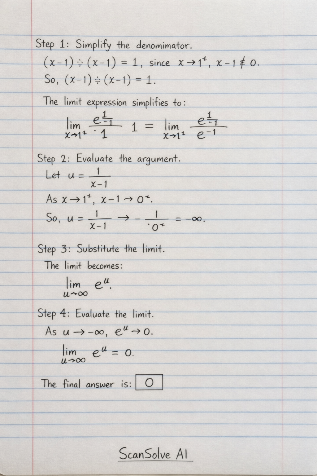 Handwritten step-by-step solution preview