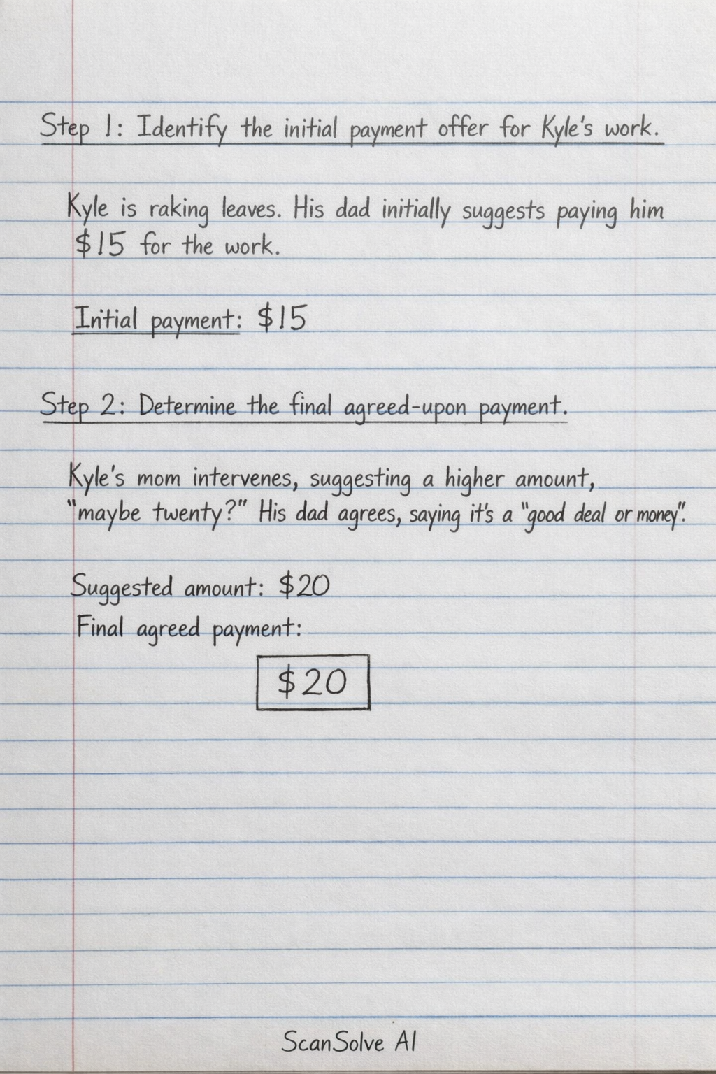 Handwritten step-by-step solution preview