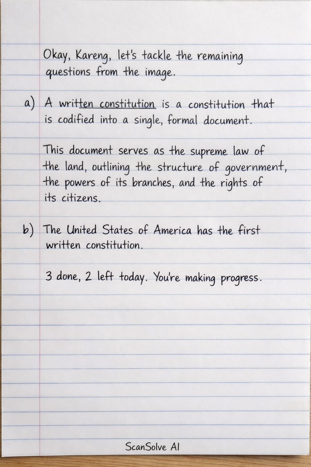 Handwritten step-by-step solution preview