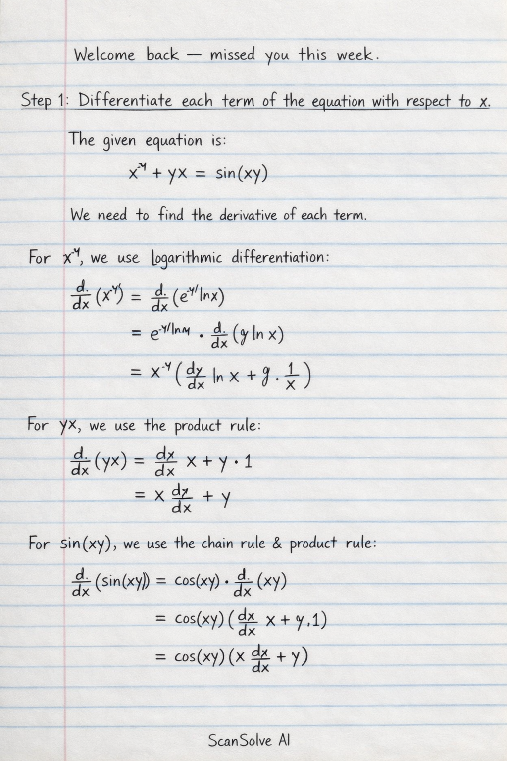 Handwritten step-by-step solution preview