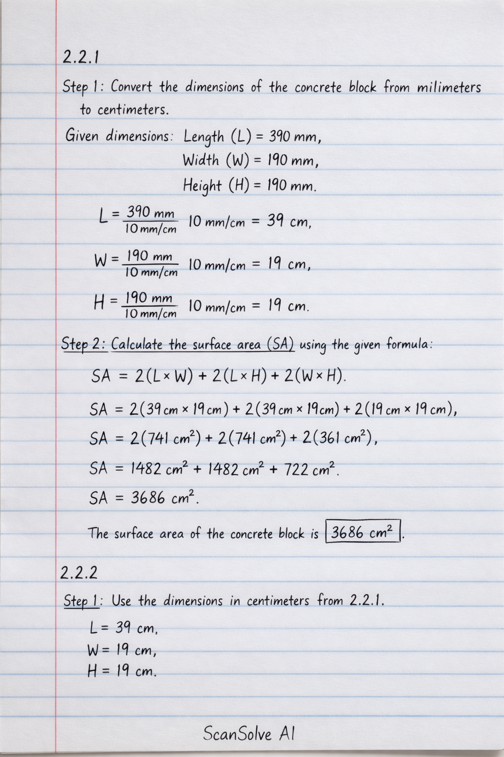 Handwritten step-by-step solution preview