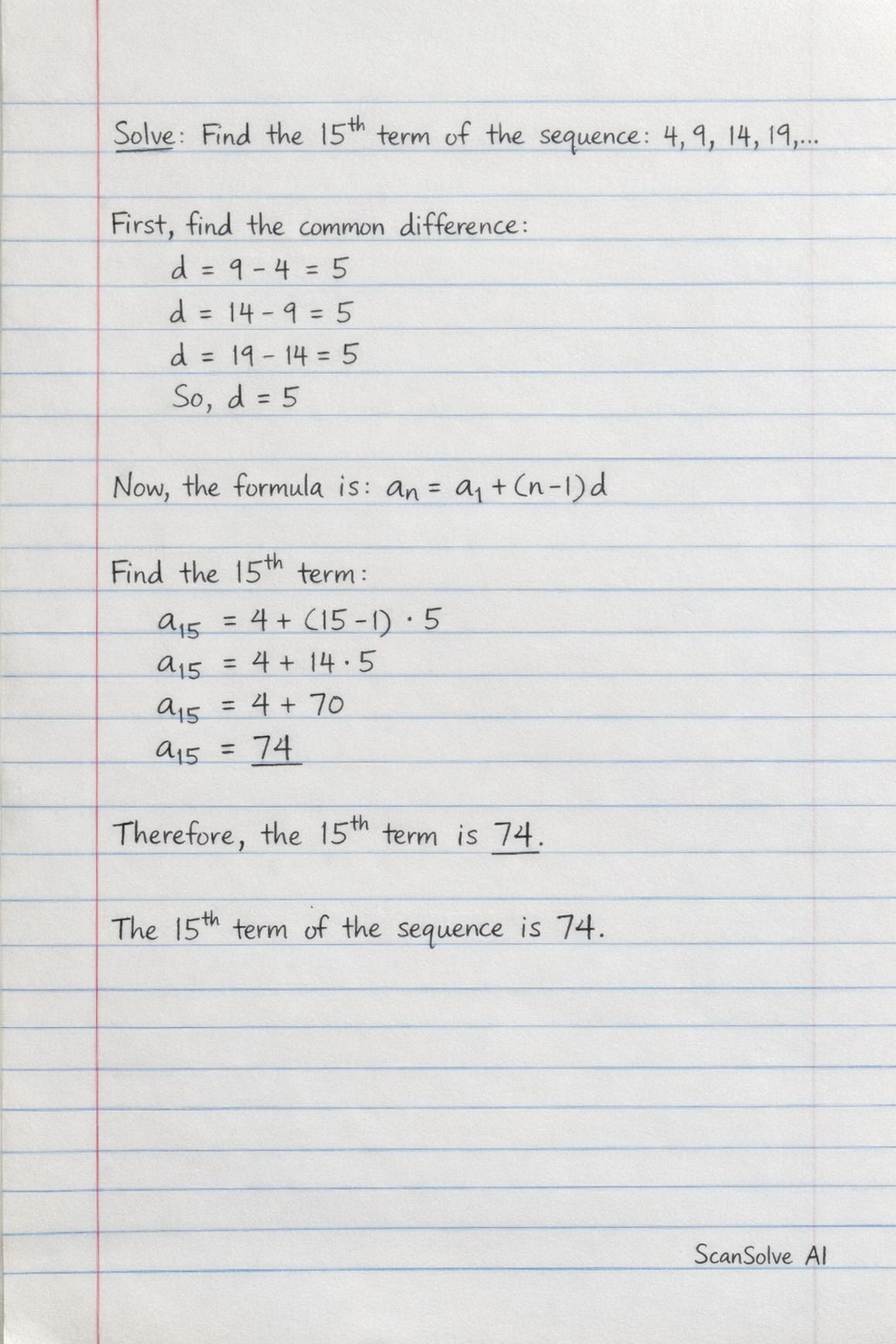 Handwritten step-by-step solution preview