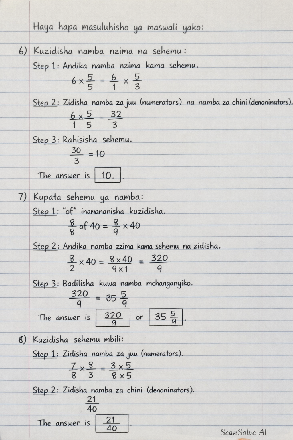 Handwritten step-by-step solution preview