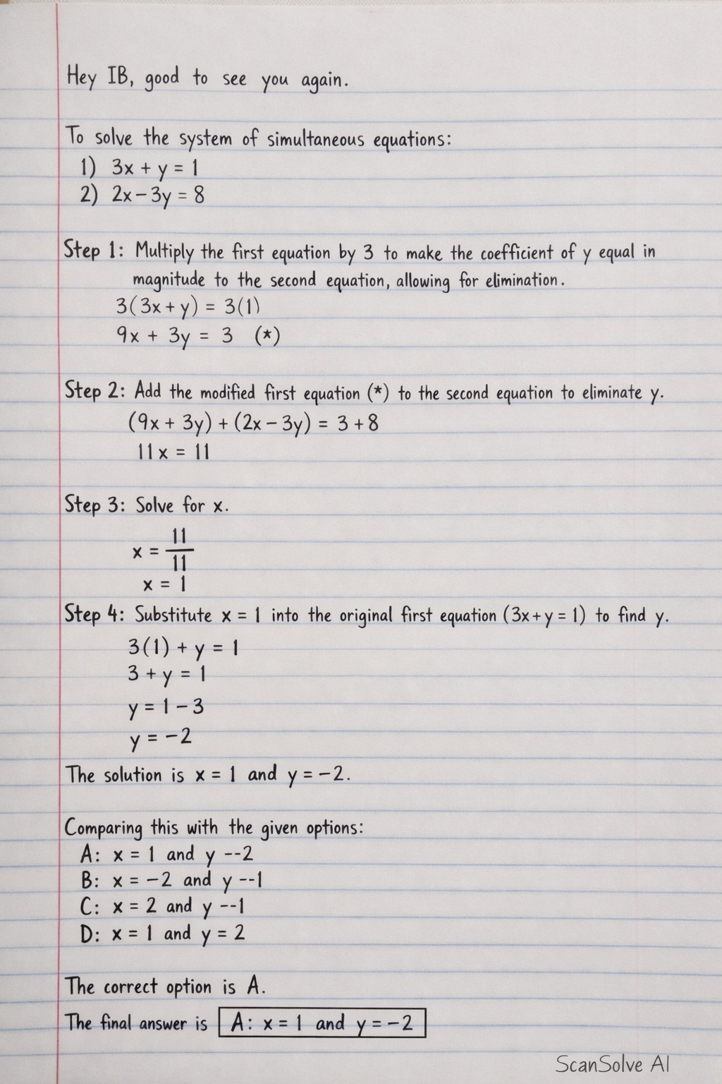 Handwritten step-by-step solution preview