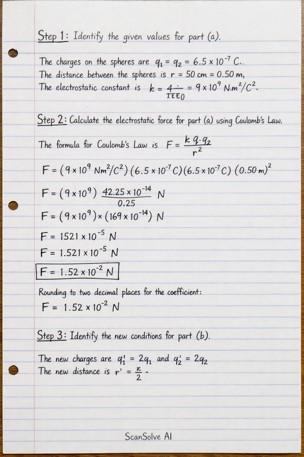 Handwritten step-by-step solution preview