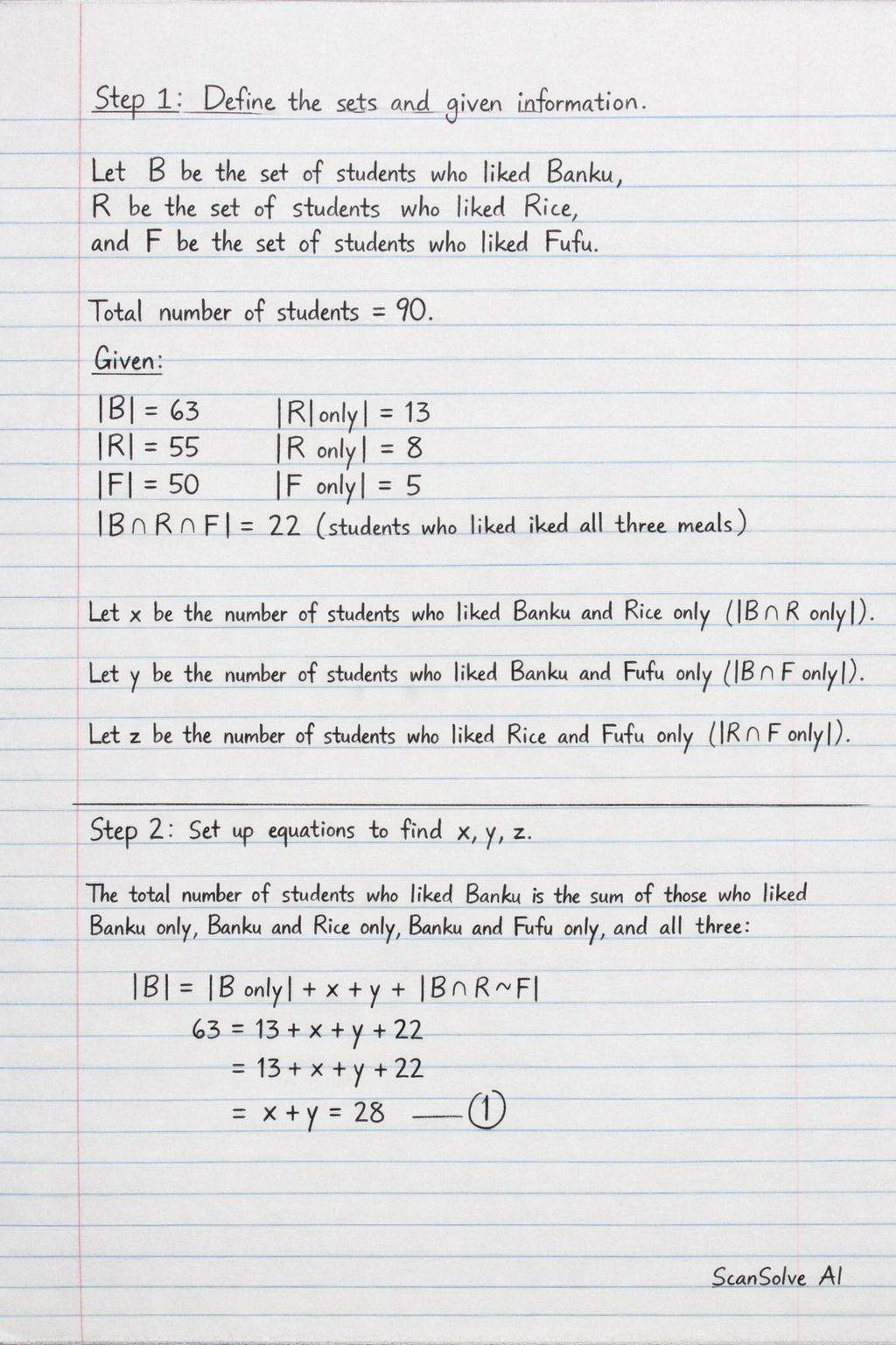 Handwritten step-by-step solution preview