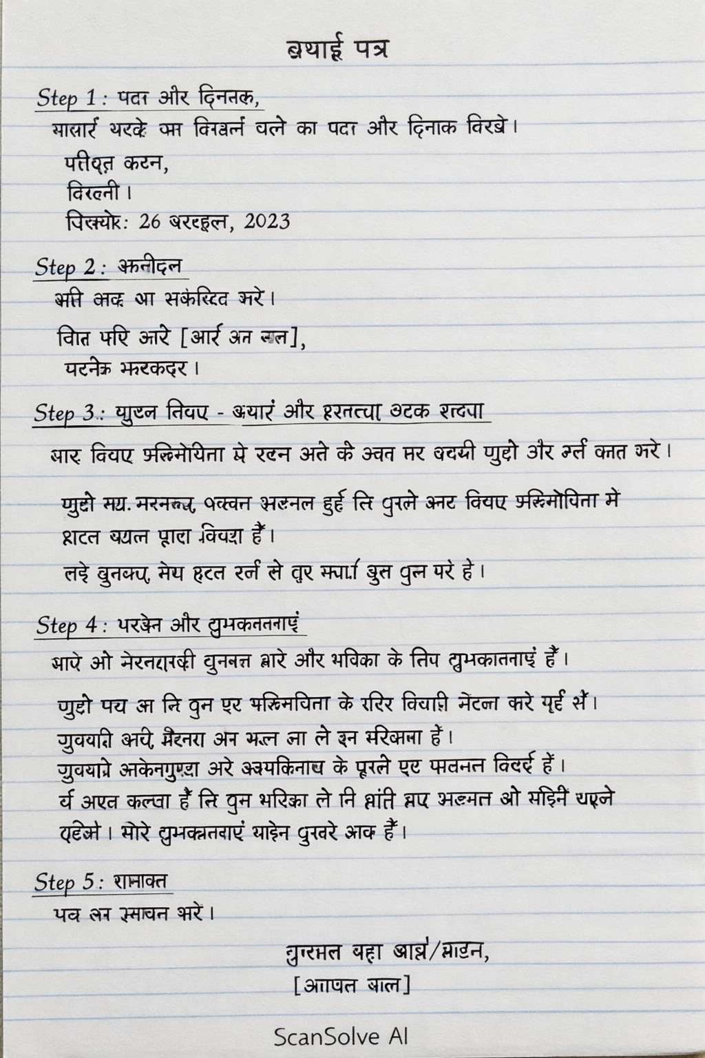 Handwritten step-by-step solution preview