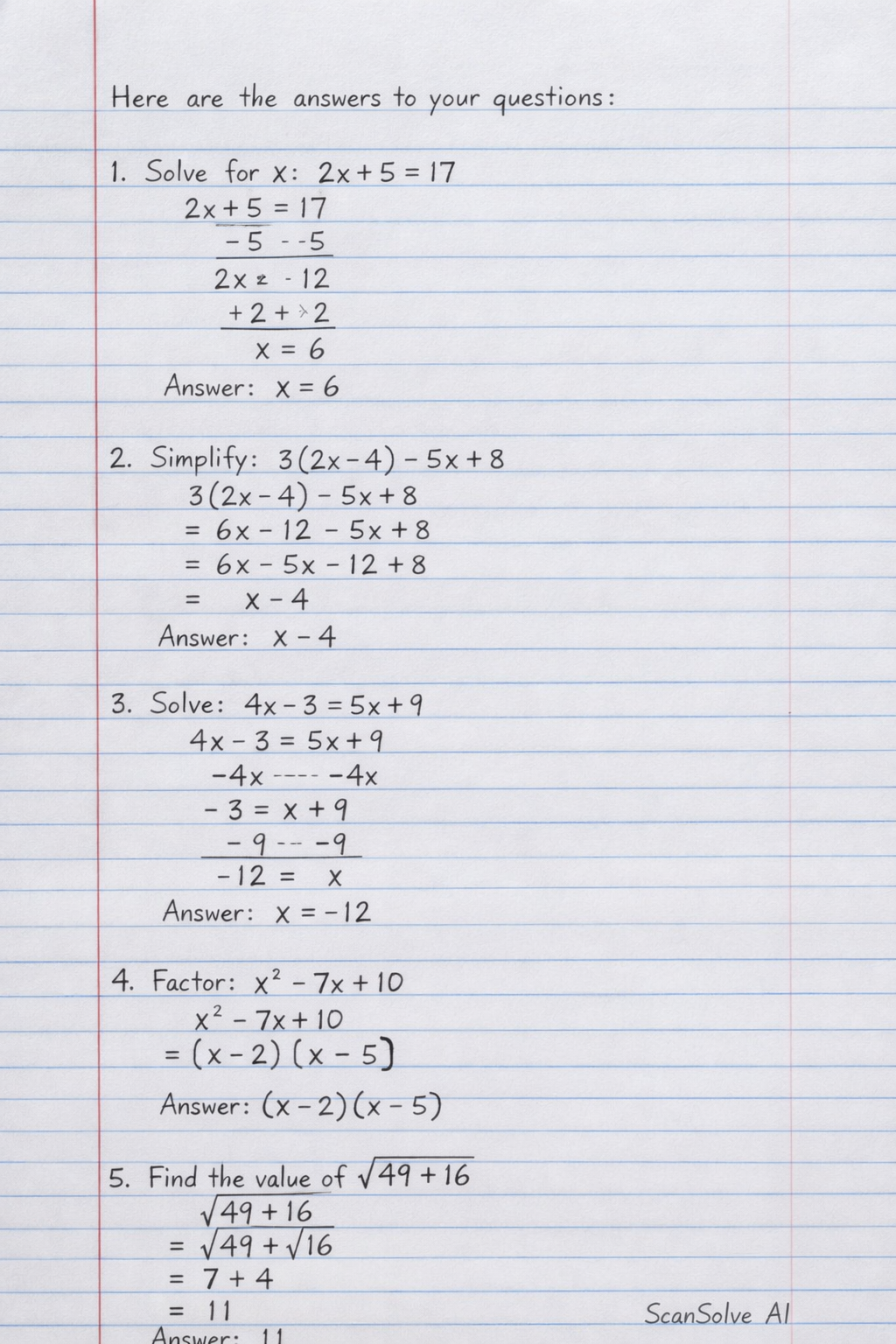 Handwritten step-by-step solution preview