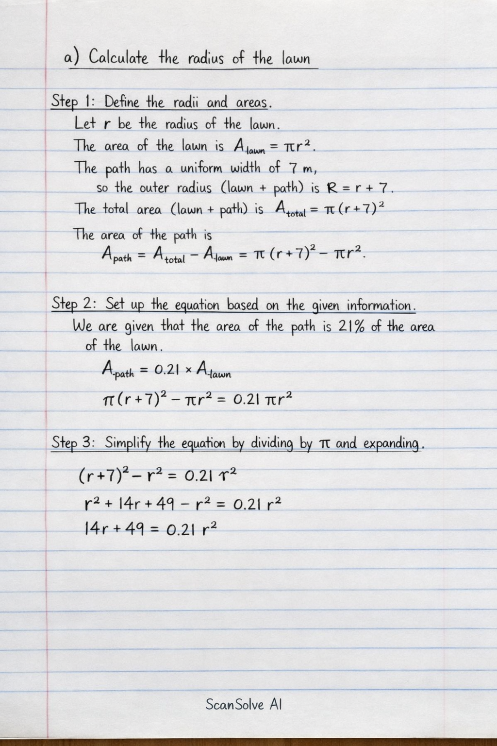 Handwritten step-by-step solution preview