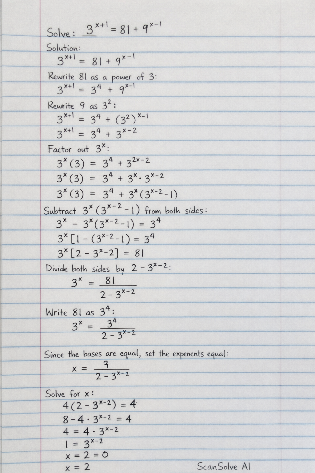 Handwritten step-by-step solution preview
