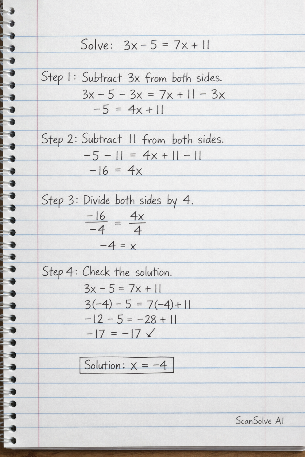Handwritten step-by-step solution preview